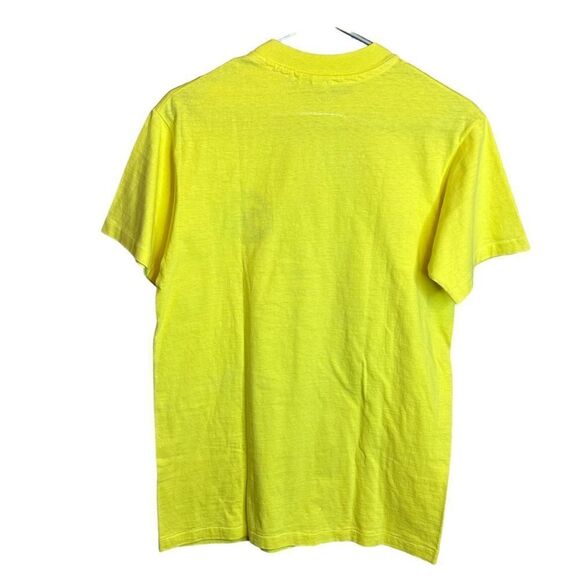 5 for $25🔥Vintage Hanes Yellow Single Stitch Cotton T-Shirt Medium (38-40) - Picture 2 of 8